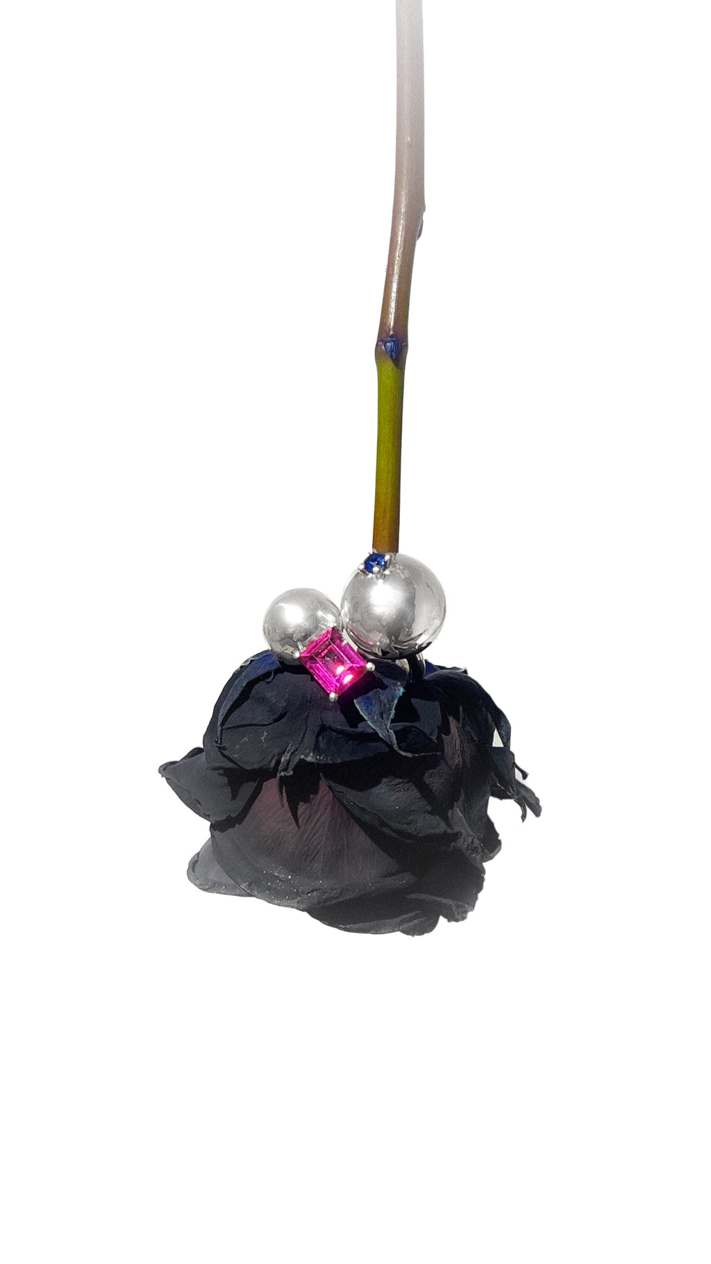 PINK AND BLUE SPHERE RING